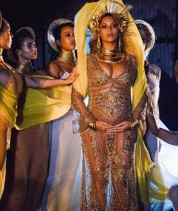 Beyonce at Grammys as Oshun