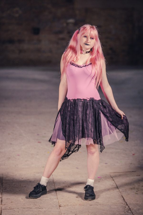 pink and black adult fairy dress