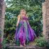 purple boho fairy wedding dress
